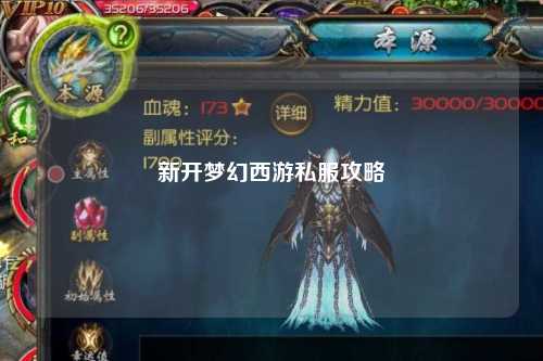 新开梦幻西游私服攻略